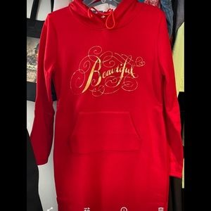 Red Hoodie Dress size 8